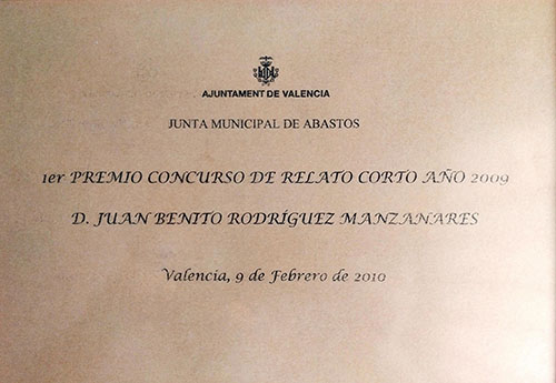 Primer Premio de Relato Corto de la Junta Municipal de Abastos