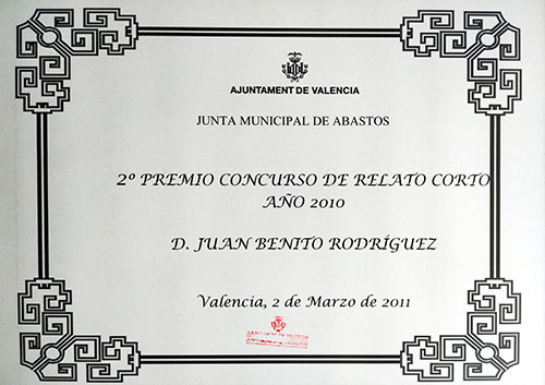 Segundo premio de la Junta Municipal de Abastos