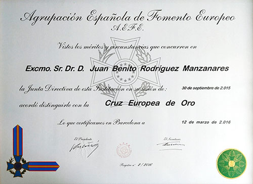 Cruz Europea de Oro de la AEFE