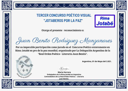 Jurado del Tercer Concurso Poético Visual Jotaberos por la paz