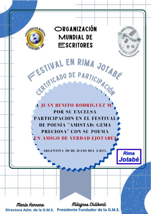 Participación en el Festival en Rima Jotabé