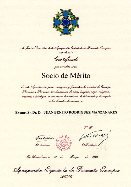 Socio de Mérito de la AEFE