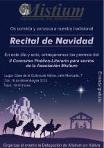 Recital de Navidad de Mistium 2013 y entrega de los premios del II Concurso poético-Literario, Mistium.