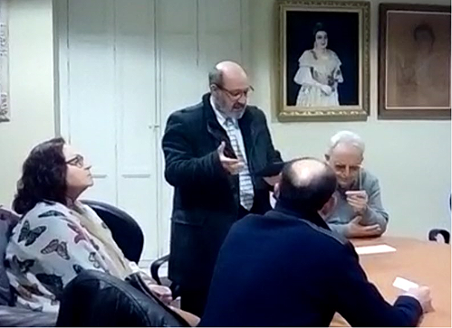 Recitando en el Aula de Literatura Valenciana