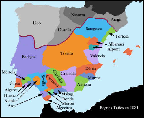 Regnes Taifes en 1031