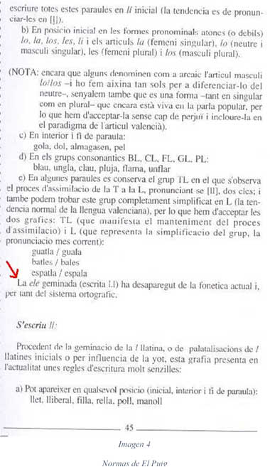 Eliminación de la ele germinada l·l