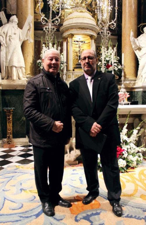 Junto al Rector Prior de la Real Basílica de Valencia