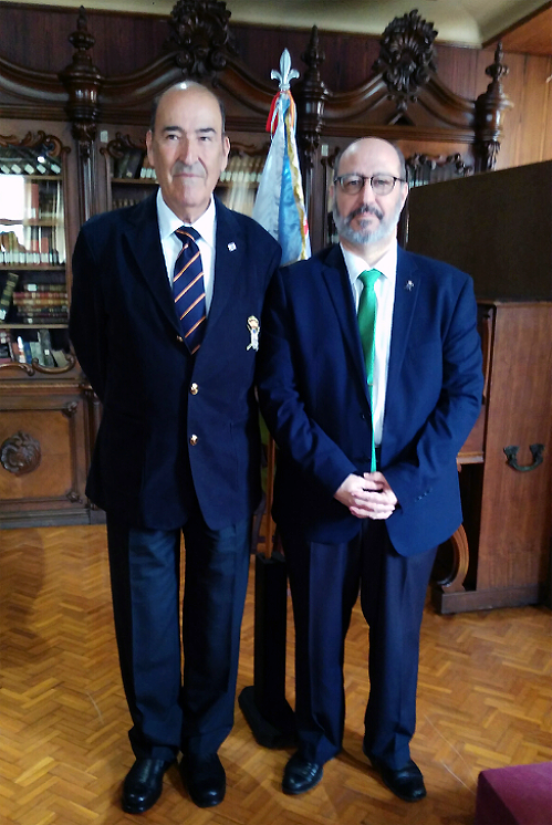 Junto a Agustín Álvarez Pérez