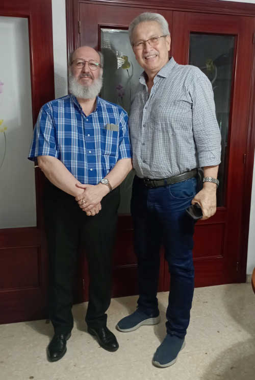 Junto a Félix Calvo Sarmiento