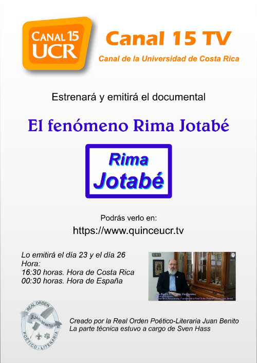 El documental El fenómeno Rima Jotabé en Canal 15 UCR Costa Rica