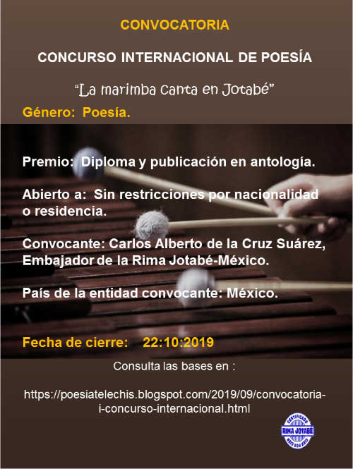 I Concurso Internacional de Poesía, La marimba canta en Jotabé