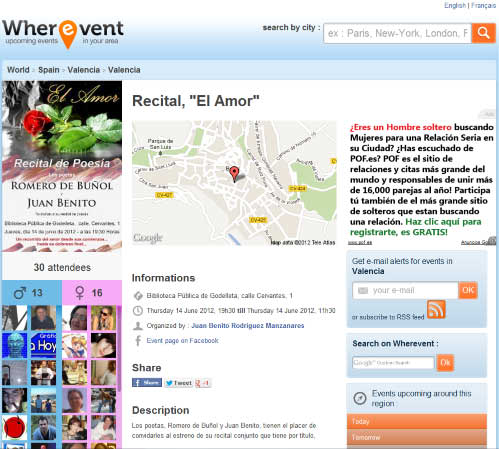 Recital, El Amor, en la Biblioteca Pública de Godelleta