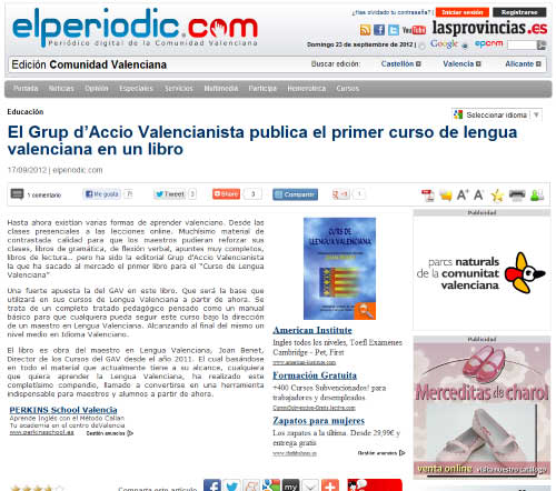 elperiodic.com - Curs de llengua valenciana