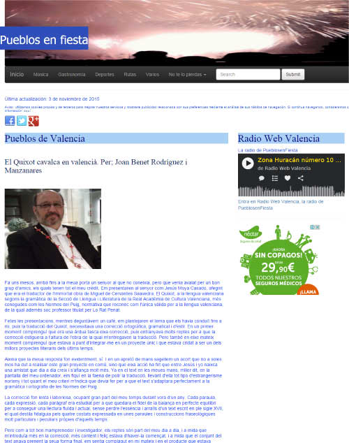Web, Pueblos en fiesta