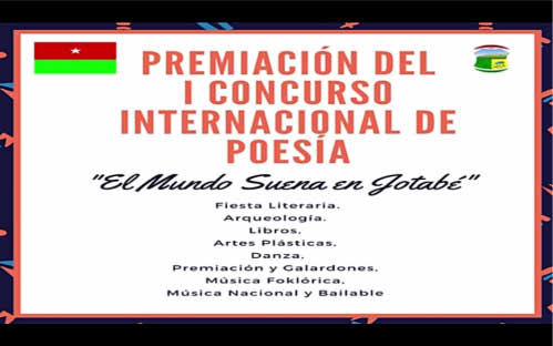 Invitación al acto de premiación del I concurso Internacional de Poesía El Mundo suena en Jotabé