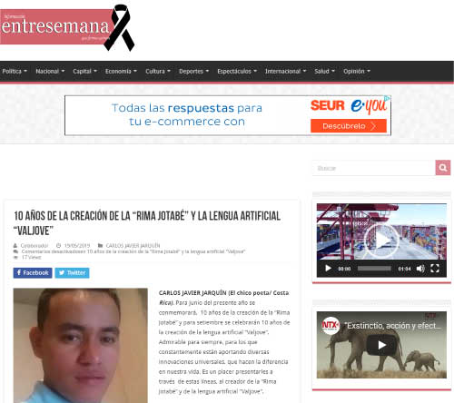 La Rima Jotabé en el diario Entresemana