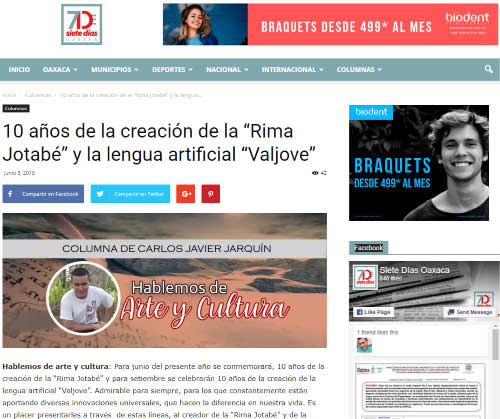 La Rima Jotabé en el diario 7 Días