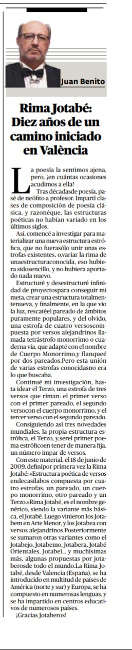 La Rima Jotabé en el diario El periódico de aquí