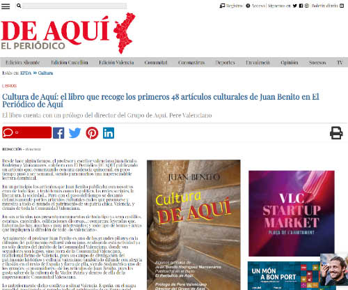 Anuncio de mi libro Cultura de aquí