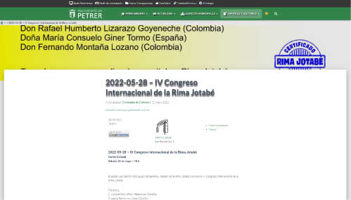 IV Congreso Internacional de la Rima Jotabé